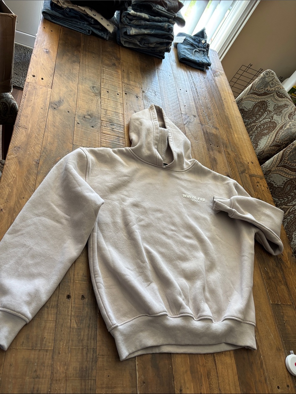 White Fox Women’s Beige Pullover Hoodie